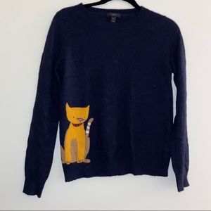 j crew tabby cat sweater small as seen on parks and recreation